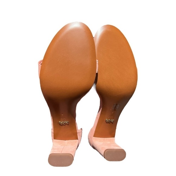 🌻NEW Coach Link Pink Peony Suede Ankle Strap Sandals Size 8 w/ Box + Shoe Bag - Picture 8 of 13